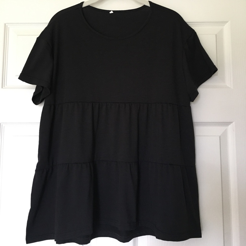 Black tiered shirt